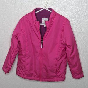 Cat & Jack Fuchsia Pink Jacket with Purple Fleece Lining (5T)